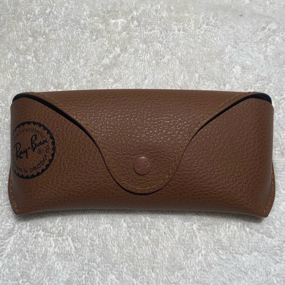 Ray Ban Sunglasses Case Leather Brown Eyeglasses - CASE ONLY